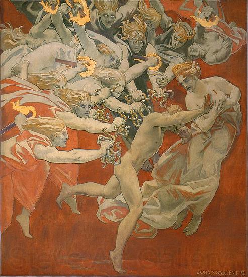 John Singer Sargent Orestes Pursued by the Furies Norge oil painting art